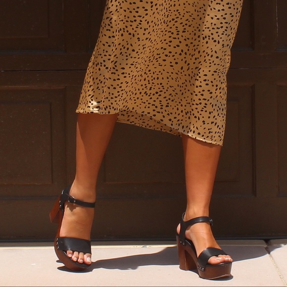 Steve Madden Luna Black Sandal Heels 